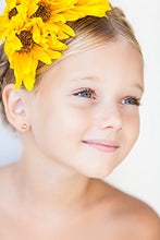 Carica l'immagine nel visualizzatore di Gallery, Monde Petit T1703P -Orecchini per bambini, oro giallo 18k (750) - Ilgrandebazar