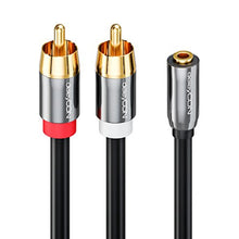 Carica l'immagine nel visualizzatore di Gallery, deleyCON 0,2m Adattatore Audio - Presa Jack da 3,5mm a 2x RCA Metal Plug -...