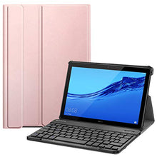 Carica l'immagine nel visualizzatore di Gallery, FINTIE Tastiera Custodia per Huawei MediaPad T5 10 [Layout Oro rosa