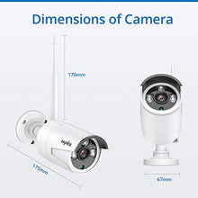 Carica l'immagine nel visualizzatore di Gallery, SANNCE - Telecamera CCTV wireless 1080p, 2.0 MP per esterni, resistente alle...