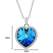 Carica l'immagine nel visualizzatore di Gallery, VEECANS Collana Donna “Cuore dell'Oceano” con Pendente Cuore Realizzata con...