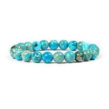 Carica l'immagine nel visualizzatore di Gallery, GD GOOD.designs EST. 2015 Bracciale Chakra Perle di Diaspro - Pietra Marina...