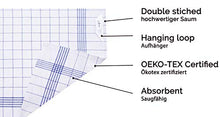 Carica l'immagine nel visualizzatore di Gallery, ZOLLNER 10 Strofinacci A Quadretti Bianchi E Blu, 50x70 cm, in 10 Set, Blu