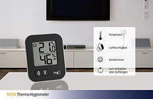 Carica l'immagine nel visualizzatore di Gallery, TFA 30.5026.01 Moxx Digital Thermo-Hygrometer-Black, Nero, 1 Confezione - Ilgrandebazar