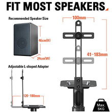Carica l'immagine nel visualizzatore di Gallery, Eono By Amazon - Supporti Casse Acustiche Altezza Regolabile, Altoparlanti...