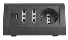 Carica l'immagine nel visualizzatore di Gallery, BTicino S3711GU Multipresa da Scrivania con Presa USB, 1.5A, 3500 W, 250 V,...