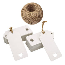 Carica l'immagine nel visualizzatore di Gallery, 100 PCS Etichette Regalo Bianche,Etichette in Carta da 4,5 cm x 9,5 bianco - Ilgrandebazar