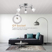 Carica l'immagine nel visualizzatore di Gallery, Albrillo Faretti LED da Soffitto Orientabili - 3 Lampadine G9 5 3 faretti