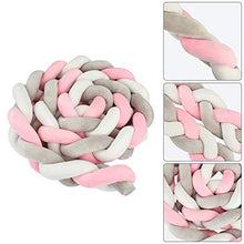 Carica l'immagine nel visualizzatore di Gallery, Luchild Paracolpi Lettino Neonato Culla 2m Grigio+Bianco+Rosa