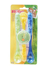 Carica l'immagine nel visualizzatore di Gallery, Nuby Cucchiaino svezzamento, manico lungo, set da 3 - Ilgrandebazar