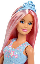 Carica l'immagine nel visualizzatore di Gallery, Barbie Bambola Principessa Arcobaleno con Capelli Rosa Lunghi e Spazzola,... - Ilgrandebazar