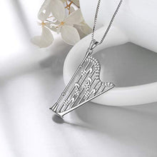 Carica l'immagine nel visualizzatore di Gallery, Aurora - Collana con Ciondolo a Forma di Arpa, in Argento Sterling 925 Arpa. - Ilgrandebazar