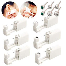 Carica l'immagine nel visualizzatore di Gallery, 6 pistole usa e getta per piercing all'orecchio, con orecchini, indolore,... - Ilgrandebazar