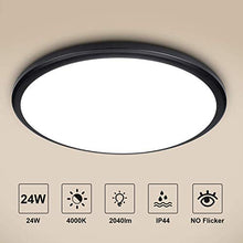 Carica l'immagine nel visualizzatore di Gallery, Plafoniera LED, Bedee bagno IP44, 24 W lampada da soffitto,...
