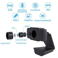Carica l'immagine nel visualizzatore di Gallery, wansview Webcam 1080P con Microfono, PC Laptop Desktop Computer USB 2.0 Full...