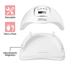 Carica l'immagine nel visualizzatore di Gallery, MOULEI 150W Lampada Unghie LED UV Professionale per Manicure/Pedicure,...