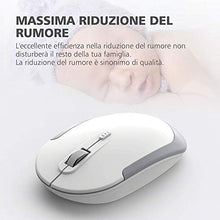 Carica l'immagine nel visualizzatore di Gallery, iClever Tastiera e Mouse Wireless - e Argento e Bianco