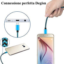 Carica l'immagine nel visualizzatore di Gallery, Aione Cavo Micro USB[3 Pezzi, 2m] Android Nylon Intrecciato 2M-Blu, blu - Ilgrandebazar