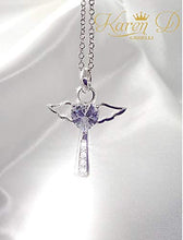 Carica l'immagine nel visualizzatore di Gallery, Collana Donna Argento 925 di Karen D Gioielli Ciondolo croce Zircone White - Ilgrandebazar