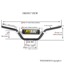 Carica l'immagine nel visualizzatore di Gallery, Wingsmoto - Manubrio Compatibile con da 22 mm + Cuscinetto in...