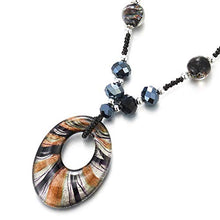 Carica l'immagine nel visualizzatore di Gallery, COOLSTEELANDBEYOND Bellissimo Statement Dichiarazione Collana Lunga Pietre... - Ilgrandebazar
