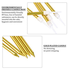 Carica l'immagine nel visualizzatore di Gallery, WOWOSS 8 Scatole Lunghe Candeline di Compleanno Dorate Metallico con 4 Pezzi...
