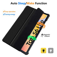 Carica l'immagine nel visualizzatore di Gallery, IVSO Custodia Cover per Samsung Galaxy Tab S6 Lite, Slim Smart Nero