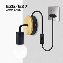Carica l'immagine nel visualizzatore di Gallery, Luxvista Illuminazione da Parete Nero E27 Interno, Lampada E27, Black
