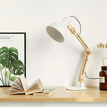 Carica l'immagine nel visualizzatore di Gallery, Tomons lampada da lettura design legno classico, tavolo, Bianco - Ilgrandebazar