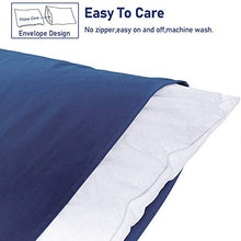 Carica l'immagine nel visualizzatore di Gallery, O'woda Set da 2 Federe in Microfibra 40 * 80 cm, Senza 40_x_80_cm, Blu Navy