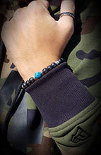 Carica l'immagine nel visualizzatore di Gallery, TOTEM Bracciale uomo ,braccialetto con pietre naturali di onice nero ed... - Ilgrandebazar