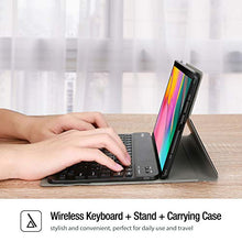 Carica l'immagine nel visualizzatore di Gallery, ProCase Custodia Tastiera per Galaxy Tab A 10.1 2019(SM-T510 T515 Nero