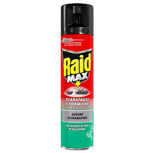 Carica l'immagine nel visualizzatore di Gallery, Raid Max Scarafaggi &amp; Formiche 3 in 1, Spray Insetticida, Eucalipto, 1 Confezione da 400ml
