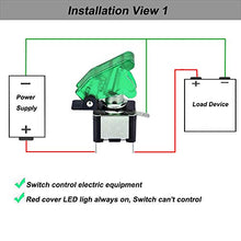 Carica l'immagine nel visualizzatore di Gallery, QitinDasen 4Pcs Professionale Auto Interruttore a Levetta, con Verde LED...
