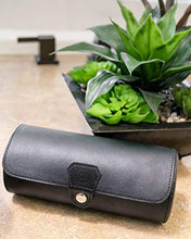 Carica l'immagine nel visualizzatore di Gallery, Organizer per orologi in pelle vegana di Case Elegance Nero