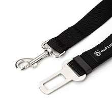Carica l'immagine nel visualizzatore di Gallery, Neuftech Cani Guinzaglio Cintura di Sicurezza Auto Regolabile Per Cane Nero