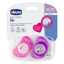 Carica l'immagine nel visualizzatore di Gallery, Chicco 00075035110000 Physio Air in Silicone, Ciuccio per Bimba, Rosa/Neutro - Ilgrandebazar