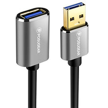 Carica l'immagine nel visualizzatore di Gallery, POSUGEAR Cavo Prolunga USB 3.0 2M, Placcato oro 2M