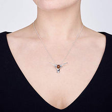 Carica l'immagine nel visualizzatore di Gallery, Amberta in argento Sterling 925 con ambra baltica – Ciondolo di bufalo Orange - Ilgrandebazar