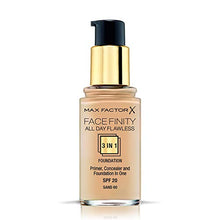 Carica l'immagine nel visualizzatore di Gallery, Max Factor Facefinity All Day Flawless 3 in 1, Fondotinta Liquido a 60 Sand - Ilgrandebazar