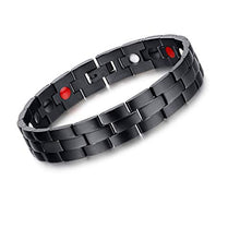 Carica l'immagine nel visualizzatore di Gallery, Amery Braccialetto Magnetico da Uomo Bracciali Terapia Magnetica Nero - Ilgrandebazar