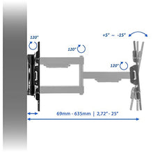 Carica l'immagine nel visualizzatore di Gallery, deleyCON supporto universale TV a parete – fino a 66Kg - mobile completa - Ilgrandebazar