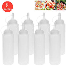 Carica l'immagine nel visualizzatore di Gallery, Bottiglia Squeeze di Plastica, 8pcs 8oz per con Tappi,...