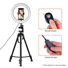 Carica l'immagine nel visualizzatore di Gallery, Andoer Luce ad Anello LED da 10 Pollici con Treppiede Supporto per Telefono...