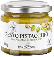 Carica l'immagine nel visualizzatore di Gallery, CAMPO D'ORO Set 2 Pezzi PESTO DI PISTACCHIO 180 GR. Specialità siciliane per...