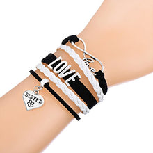 Carica l'immagine nel visualizzatore di Gallery, Legemeton Infinity Love Wrap Nero Multistrato Intrecciato con Sister Series... - Ilgrandebazar