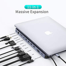 Carica l'immagine nel visualizzatore di Gallery, CHOETECH Hub USB C MacBook PRO 2020, 11 in 1 Docking Station C con 4K...