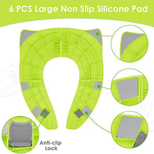 Carica l'immagine nel visualizzatore di Gallery, UPGRADE Gimars Riduttore WC per Bambini/Sedile Antiscivolo Portatile Verde