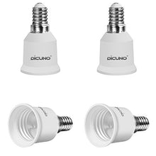 Carica l'immagine nel visualizzatore di Gallery, DiCUNO 4-Pack E14 a E27 Socket Converter Adapter Adattatore di base 4P - Ilgrandebazar