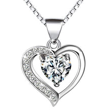 Carica l'immagine nel visualizzatore di Gallery, Amilril Collana con Ciondolo Cuore Donna, Argento Sterling 925 5A... - Ilgrandebazar